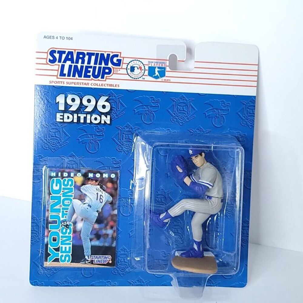 HIDEO NOMO Los Angeles Dodgers Kenner Starting Lineup SLU 1996 Figure & Card